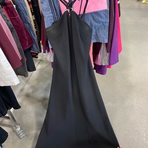 Black skin tight dress